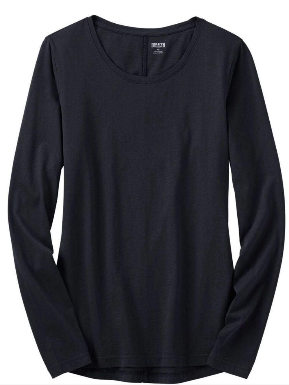 Duluth Trading Co Black lightweight longtail T /Long-Sleeve Scoop Neck / Large